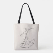 Tote Bag Art de la ligne danseur (Dos)