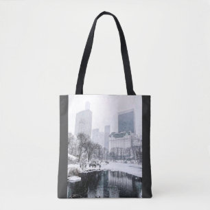 Tote Bag Art de la vue du ciel de New York City en hiver da