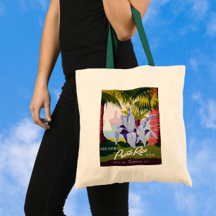 Tote Bag Art de l'affiche de voyage vintage, Découvrez Port