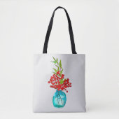 Tote Bag Art de l'aquarelle Red Berries (Devant)