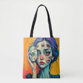 Tote Bag Art de l'auto-réflexion brisé (Devant)