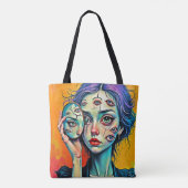 Tote Bag Art de l'auto-réflexion brisé (Dos)