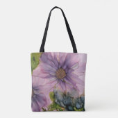 Tote Bag Art de l'encre d'alcool rose et violet (Dos)