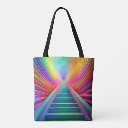 Tote Bag Art de l'escalier arc-en-ciel (Dos)