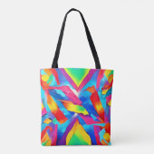 Tote Bag Art de l'expressionnisme Abstrait coloré (Dos)