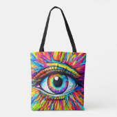Tote Bag Art de l'œil vibrant (Dos)