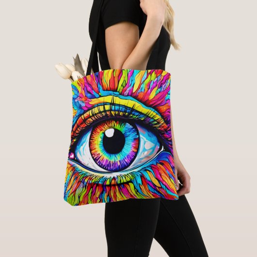 Tote Bag Art de l'œil vibrant (De près)