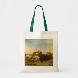 Tote Bag Art de l'Ouest de l'Amérique vintage, chasse au bi