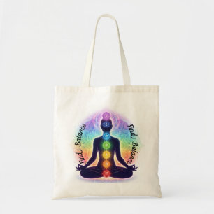 Tote Bag Art de méditation des Chakras Sept Symboles Colo