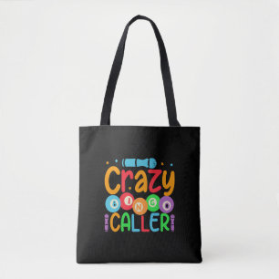 Tote Bag Art de mots d'appelant de Bingo fou fou