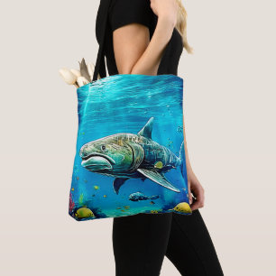Tote Bag Art de prédateur océanique requin