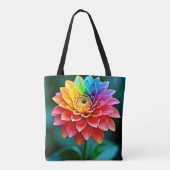 Tote Bag Art de rêve pétale arc-en-ciel dynamique (Dos)