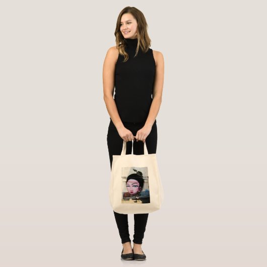 Tote Bag Art de rue Lady Lao Graffiti (Devant (modèle))