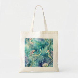 Tote Bag art de sirènes à l'aquarelle