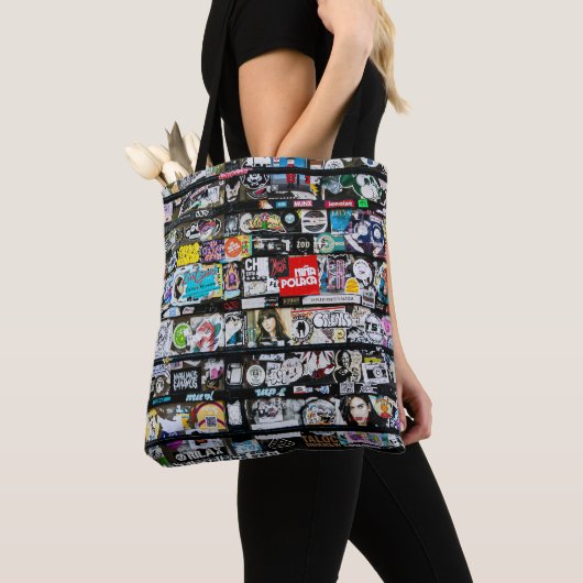 Tote Bag Art de sticker urbain (De près)