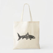Tote Bag Art de tribal d'albula de poissons d'os de (Devant)
