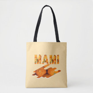 Tote Bag Art de typographie MAMI Orange