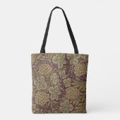 Tote Bag Art de vigne rouge vert William Morris (Dos)