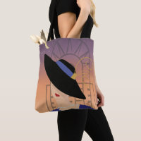Art Déco des années 1930 Femme en Casquette avec C