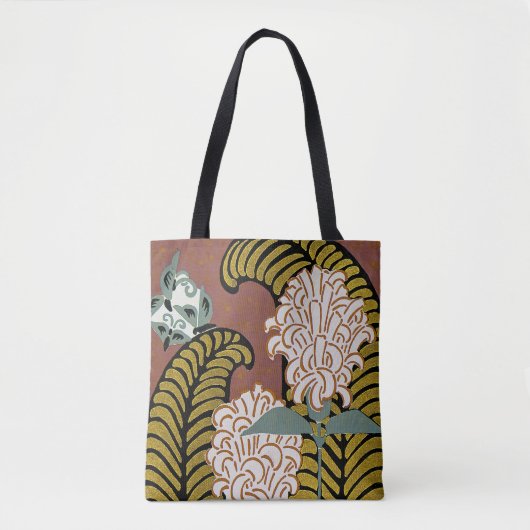 Tote Bag Art Déco Design #3 Floral (Devant)