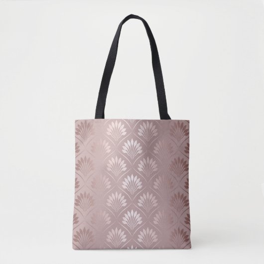 Tote Bag Art Déco : Or Lattice Elégance. (Devant)