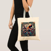Tote Bag Art Déco Pieuvre (Devant (produit))