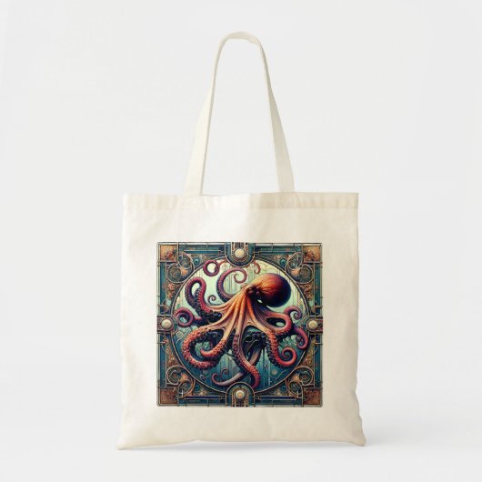 Tote Bag Art Déco Pieuvre (Devant)