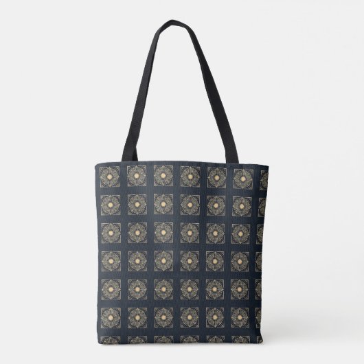 Tote Bag Art Déco Sunburst Minimaliste (Dos)