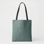 Tote Bag Art déco turquoise (Devant)