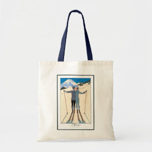 Tote Bag Art Déco vintage, Amants dans la neige par George