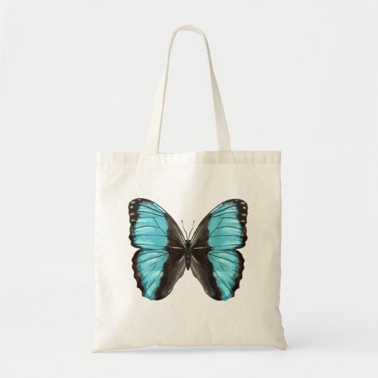Tote Bag Art des insectes papillon bleu (Devant)
