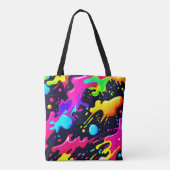 Tote Bag Art d'explosion de couleur liquide abstrait (Dos)