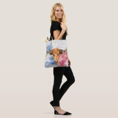 Tote Bag Art d'impression à l'aquarelle représentant une va (Sur le modèle)