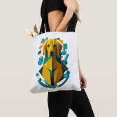 Tote Bag Art doré coloré (De près)