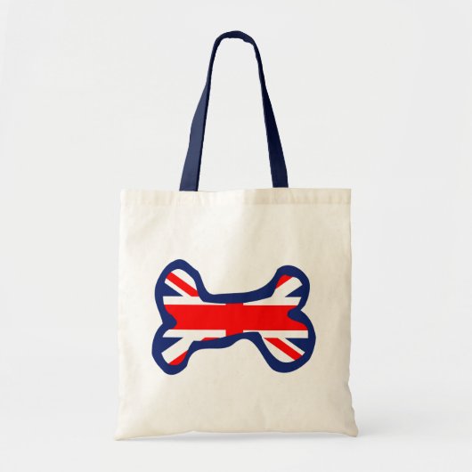 Tote Bag Art d'os de chien de drapeau d'Union Jack (Devant)
