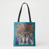 Tote Bag Art du Loup Gris (Devant)
