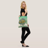 Tote Bag Art du poisson stylisé (Sur le modèle)