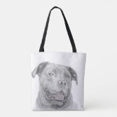 Tote Bag Art du Staffordshire Terrier américain Pitbull (Dos)