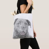 Tote Bag Art du Staffordshire Terrier américain Pitbull (De près)