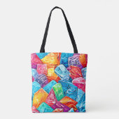 Tote Bag Art en grappes cristallines (Dos)