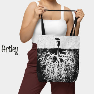 Tote Bag Art féministe noir et blanc Empowerment féminin