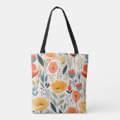 Tote Bag Art Fleur Coloré (Dos)