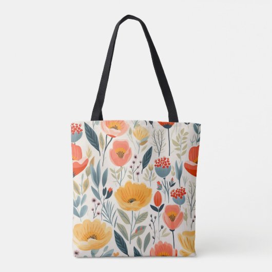 Tote Bag Art Fleur Coloré (Dos)