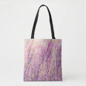 Tote Bag Art Fleur sauvage rose et violet Fourre-tout (Devant)