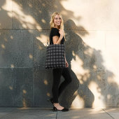 Tote Bag Art floral brillant et noir