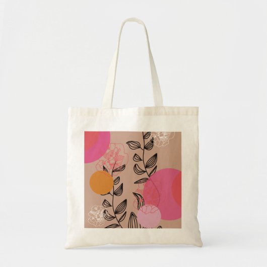 Tote Bag Art floral contemporain (Devant)