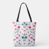 Tote Bag Art floral dynamique (Dos)