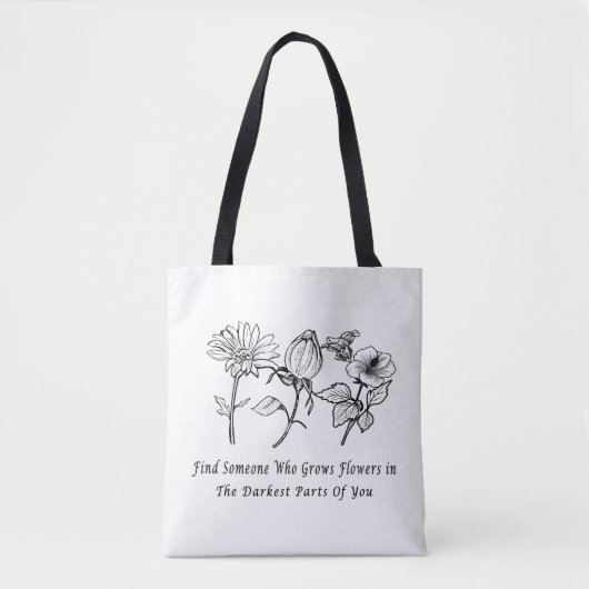 Tote Bag Art floral inspirant (Devant)