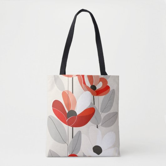 Tote Bag Art Floral Moderne Impression (Devant)