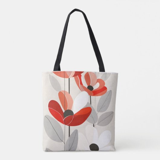Tote Bag Art Floral Moderne Impression (Dos)